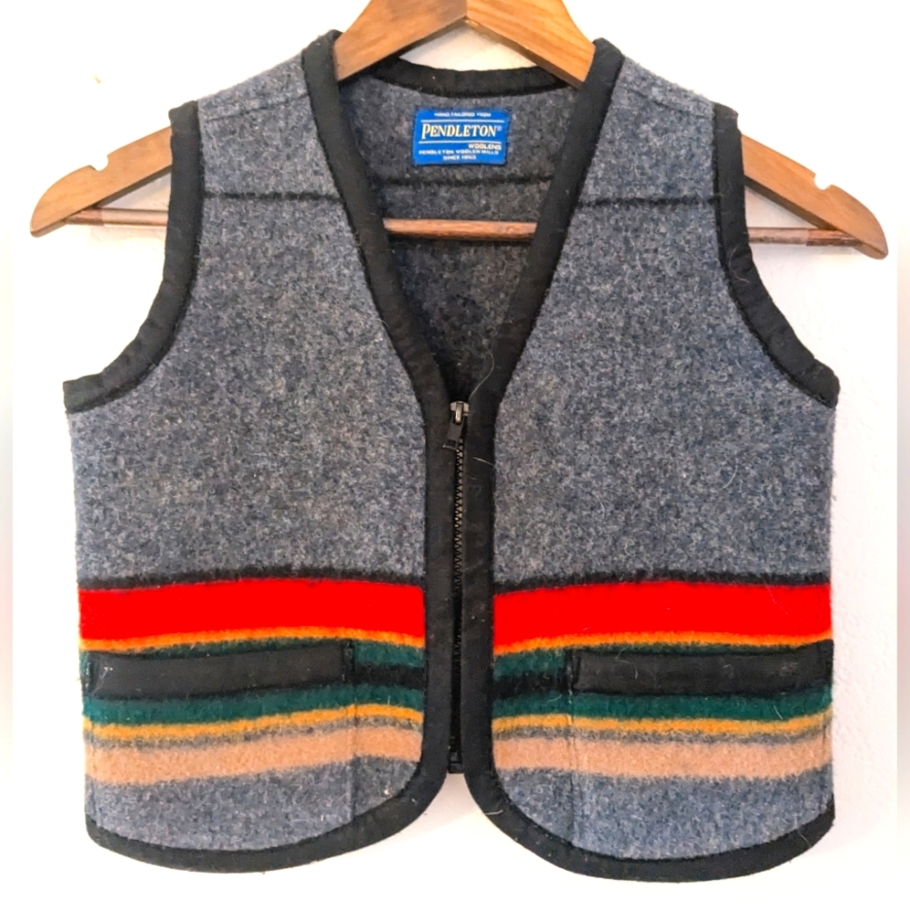 Pendleton Youth  Grey Wool Vest